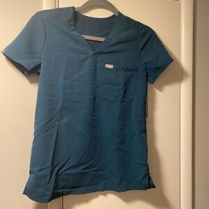 Figs Catrina Scrub Top - Caribbean Blue